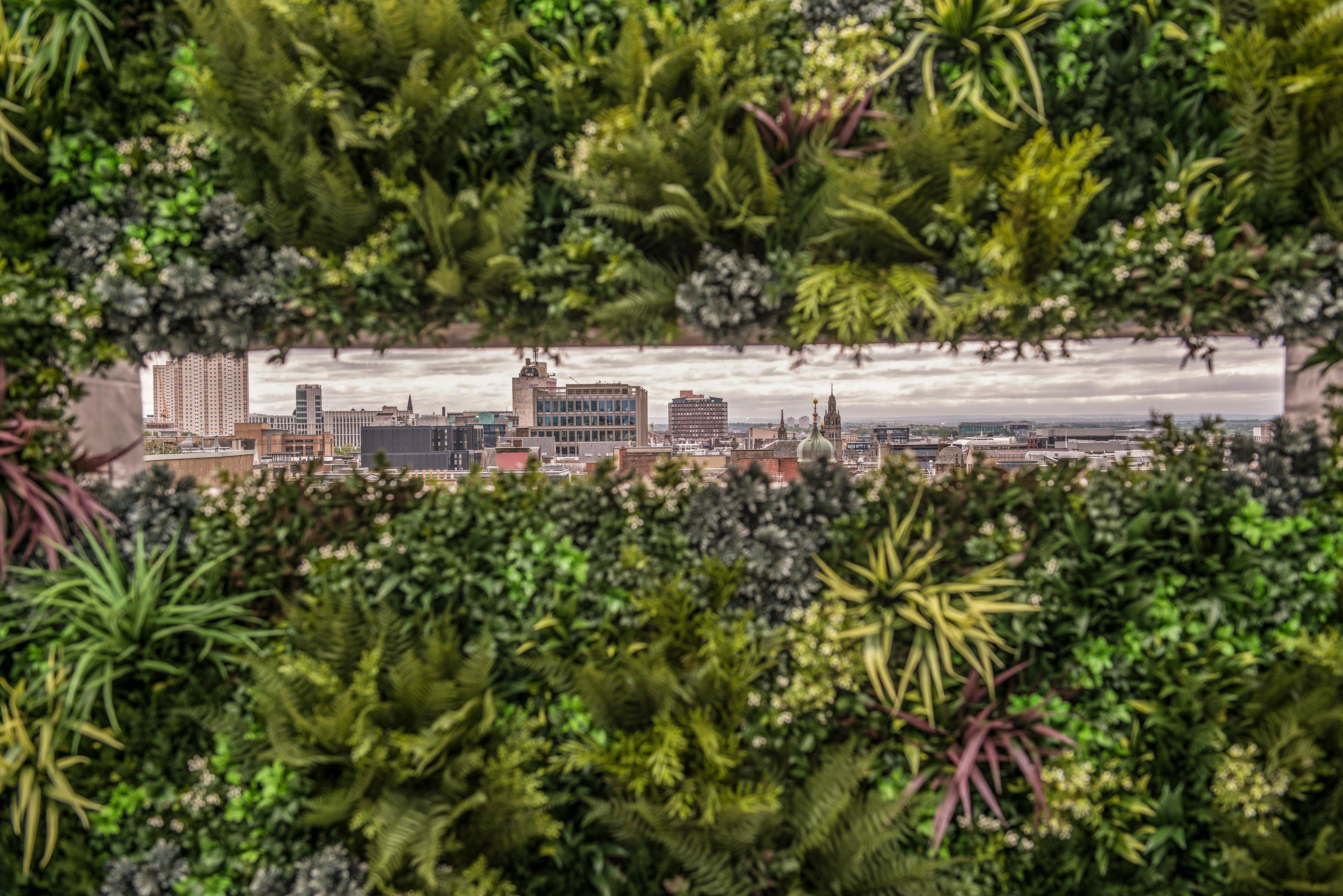 킴튼 블리스우드 스퀘어 호텔 글라스고 외부 사진 The green wall at the 100 East 53rd Street building